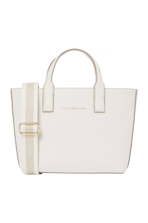 Kadın TH Logotape Mini Tote El Çantası - Beyaz 