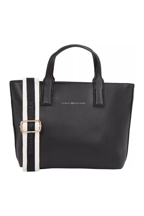 Kadın TH Logotape Mini Tote El Çantası - Siyah 