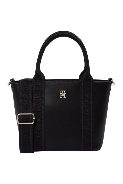 Kadın Th Logotape Mini Tote Omuz Çantası - Siyah 