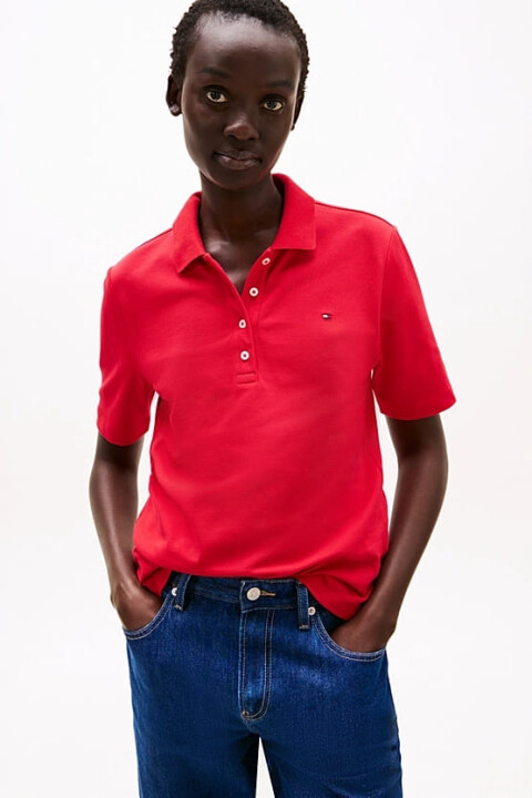 Kadın Th Pique 1985 Polo T-Shirt - Kırmızı 