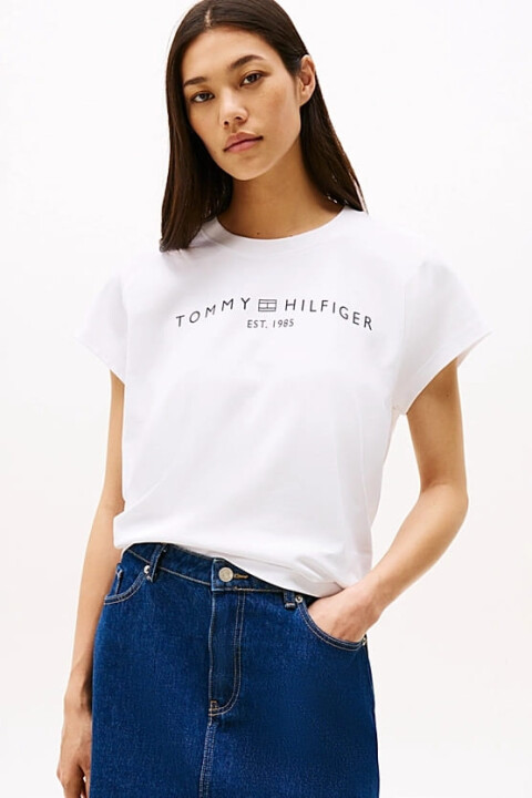 Kadın Th Relaxed Kısa Kollu T-Shirt - Beyaz 