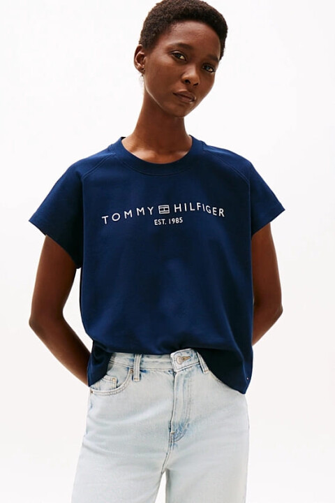 Kadın Th Relaxed Kısa Kollu T-Shirt - Lacivert 