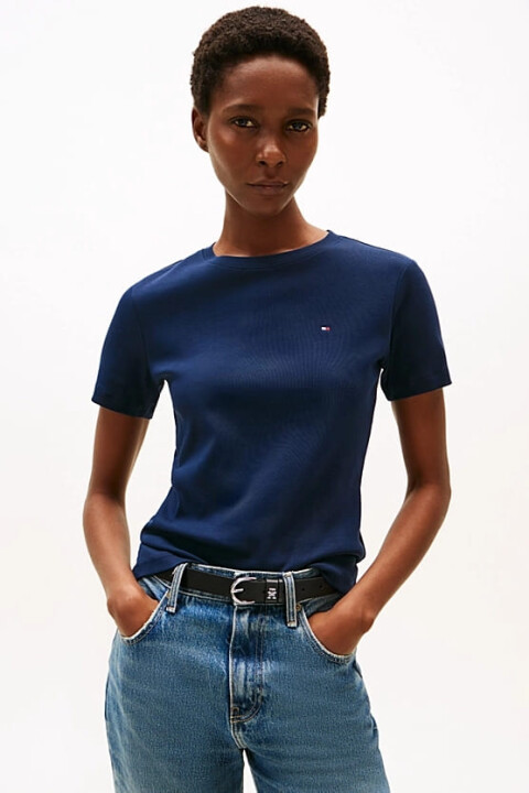 Kadın Th Slim Crew Neck T-Shirt - Lacivert 