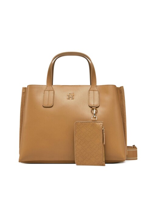 Kadın Th Webbing Strap Tote El Çantası - Kahverengi 