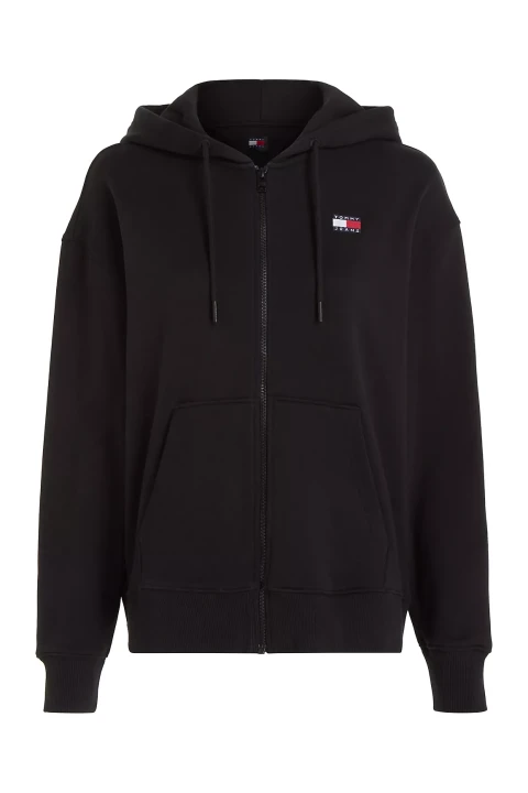 Kadın Tjw Badge Zıp Thru Hoodıe Ext Sweatshirt-Siyah 