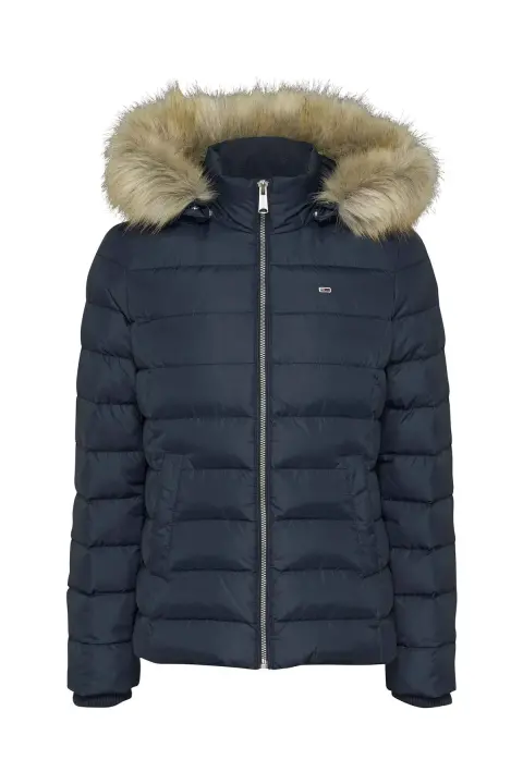 Kadın Tjw Basic Kapüşonlu Şişme Mont - Lacivert 