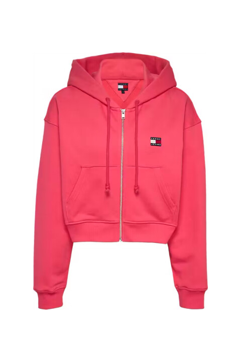 Kadın Tjw Fermuarlı Kapüşonlu Sweatshirt - Pembe 