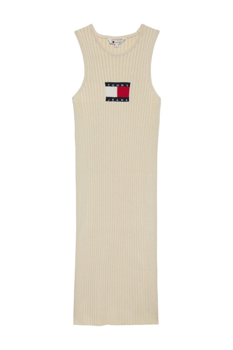 Kadın TJW Flag Sweater Mini Elbise - Ekru 