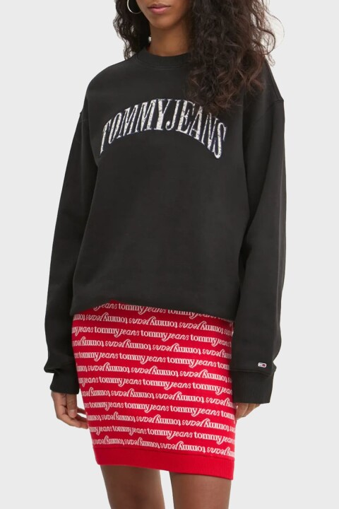 Kadın Tjw Floral Varsity Sweatshirt - Siyah 