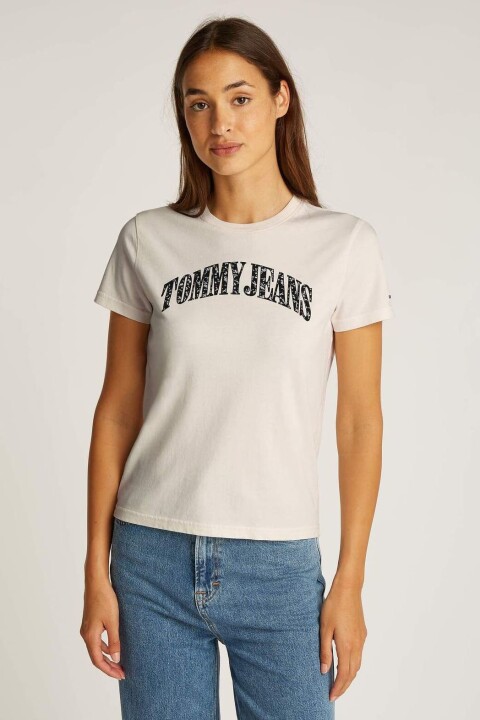 Kadın Tjw Floral Varsity T-Shirt - Ekru 