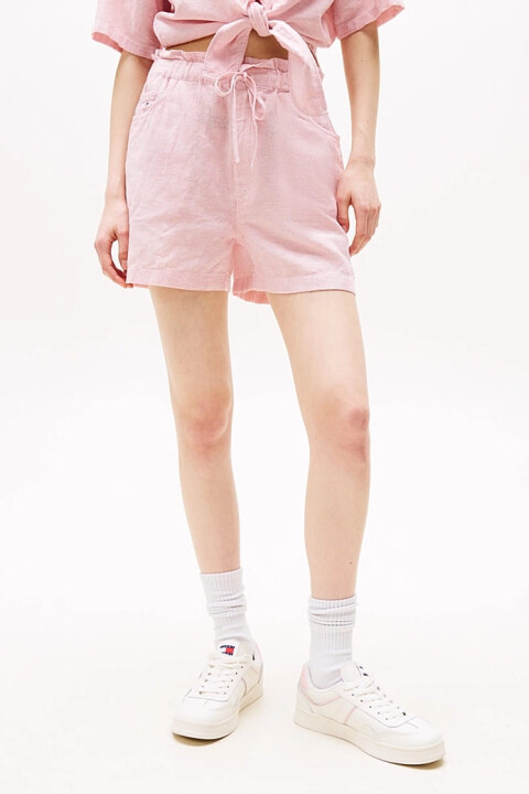 Kadın Tjw Linen Pamuklu Şort - Pembe 