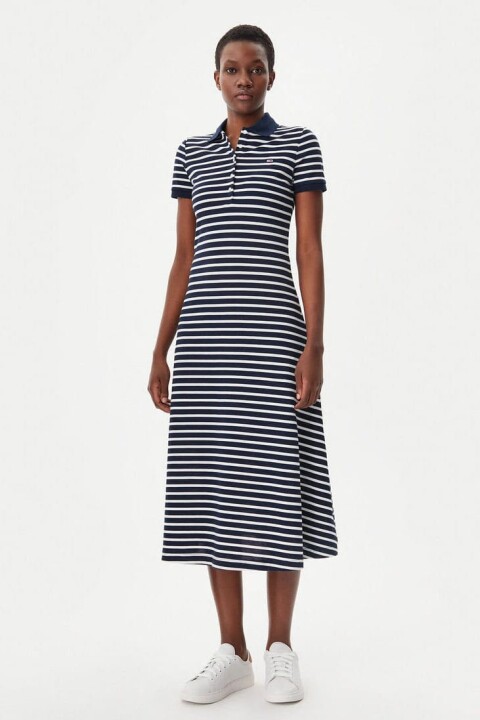 Kadın Tjw Maxi Polo Elbise - Lacivert/Beyaz - Tommy Hilfiger