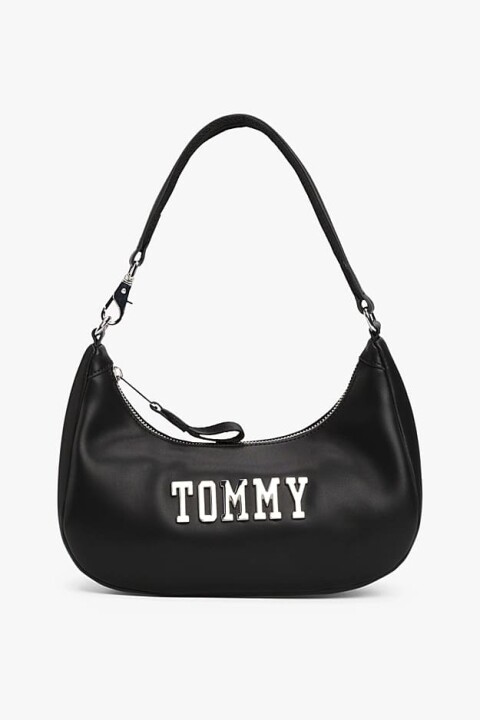 Kadın Tjw Metal Logo Omuz Çantası - Siyah 