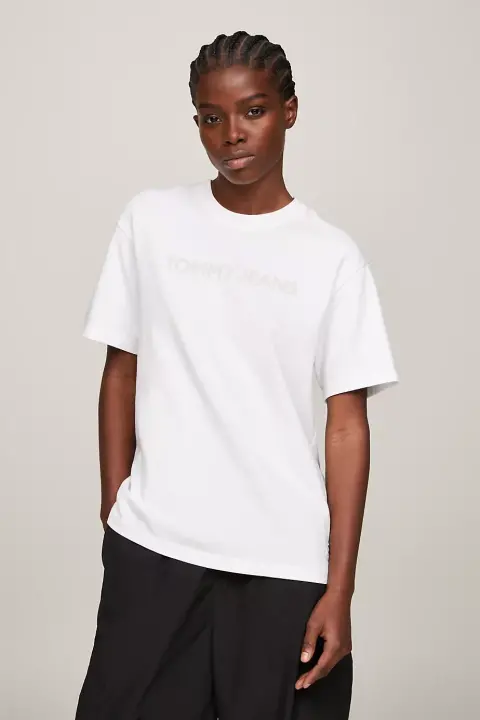 Kadın Tjw Rlx Bold Klasik T-Shirt-Beyaz 