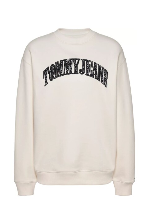 Kadın Tjw Rlx Floral Varsity Crew Sweatshirt - Kırık Beyaz 