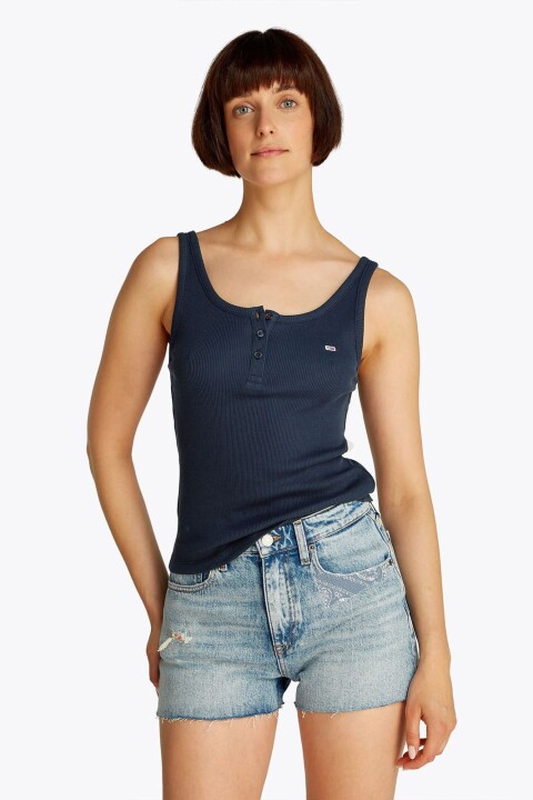 Kadın Tjw Slim Button T-Shirt - Lacivert 