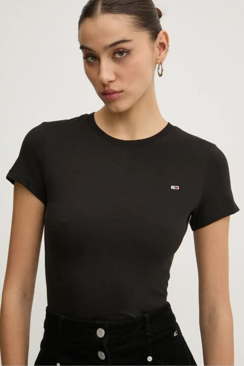 Kadın Tjw Slim T-Shirt - Siyah 
