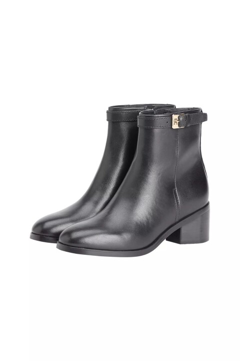 Kadın Tokalı Blok Topuklu Botie - Siyah 