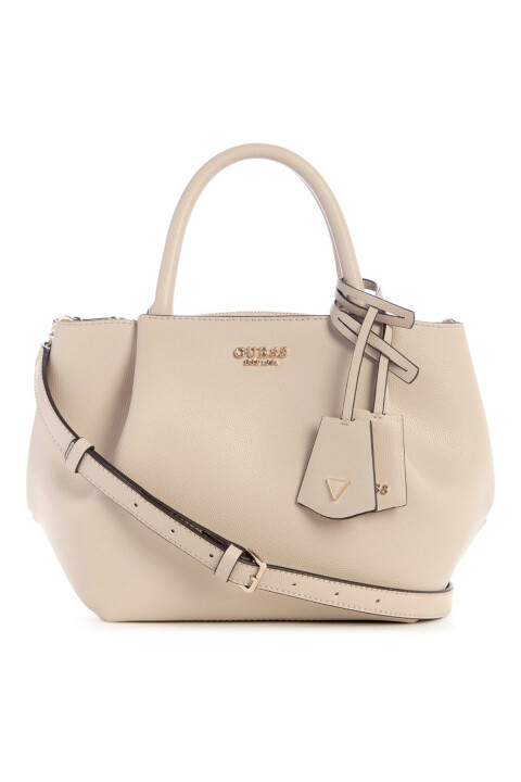 Kadın Yanları Büzgülü El Çantası - Bej 