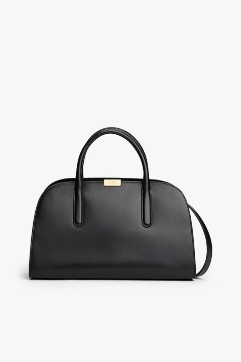 Kadın Yarım Ay Formlu El ve Omuz Çantası - Siyah 