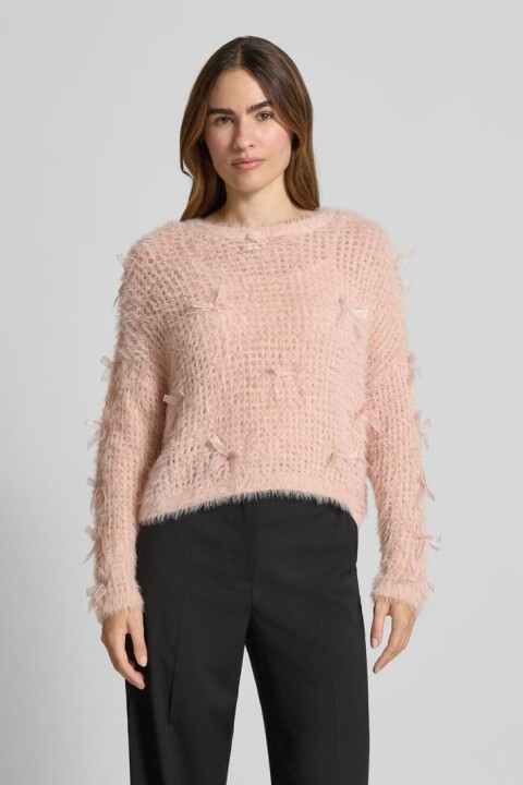 Kadın Yarım Balıkçı Yaka Triko Kazak - Pembe 