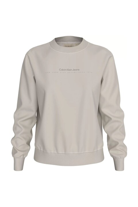 Kadın Yazı Logo Sweatshirt - Krem 