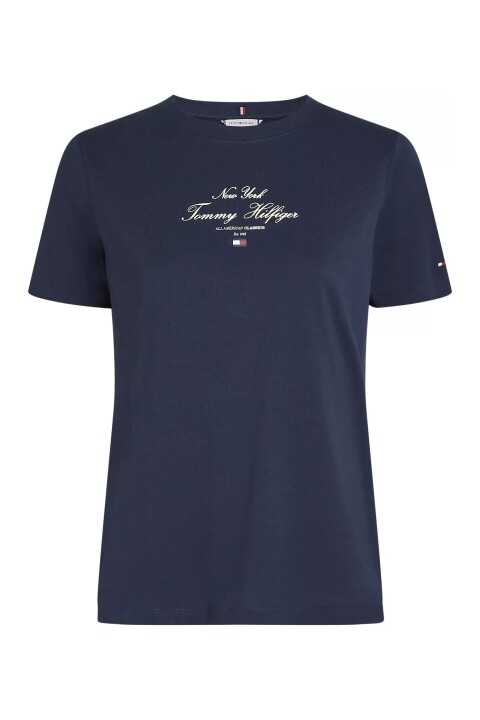 Kadın Yazı Logo T-Shirt - Lacivert 