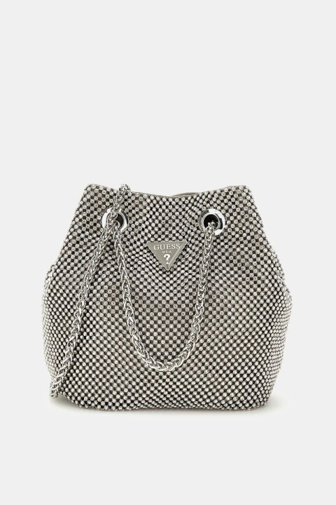 Kadın Zalina Rhinestone Mini El Çantası - Gümüş 