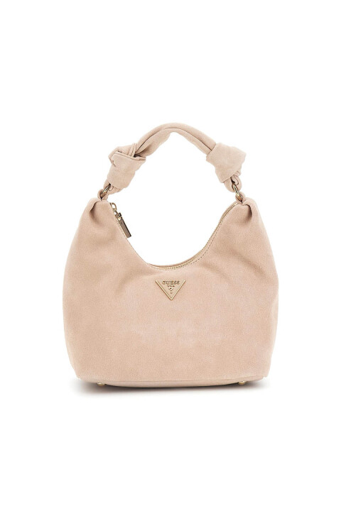 Kadın Zamira Süet Deri Omuz Çantası - Krem 