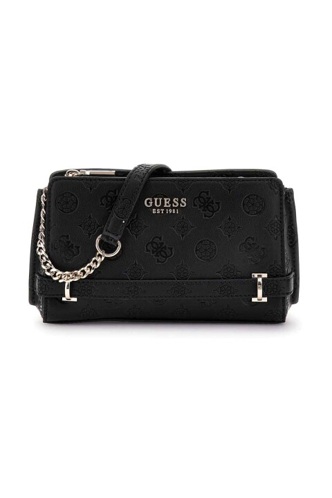 Kadın Zarela Mini Top Fermuarlı Omuz Çantası - Siyah 