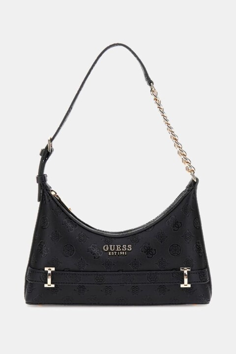 Kadın Zarela Top Fermuarlı Omuz Çantası - Siyah 