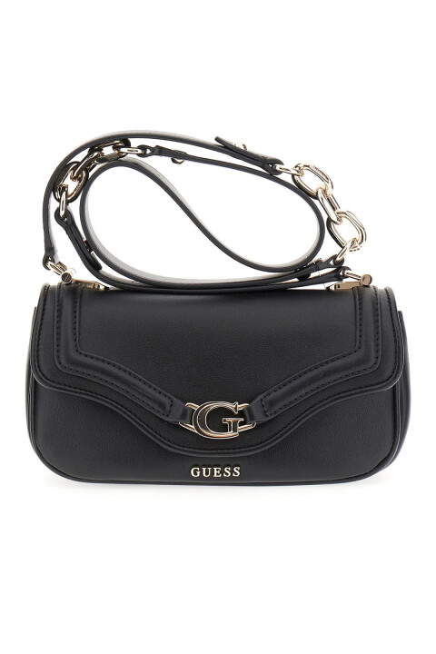 Kadın Zincir Askılı Baget Omuz Çantası - Siyah 