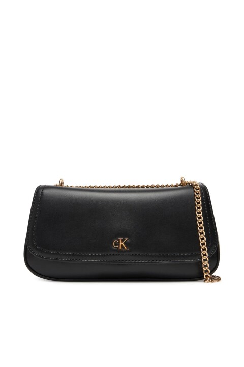 Kadın Zincir Askılı Omuz Çantası - Siyah 