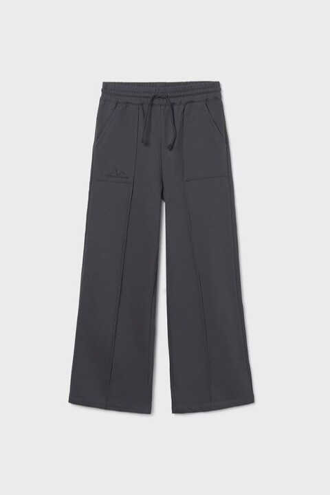 Kız Çocuk Bol Paça Dikiş Detaylı Eşofman Altı - Antrasit 