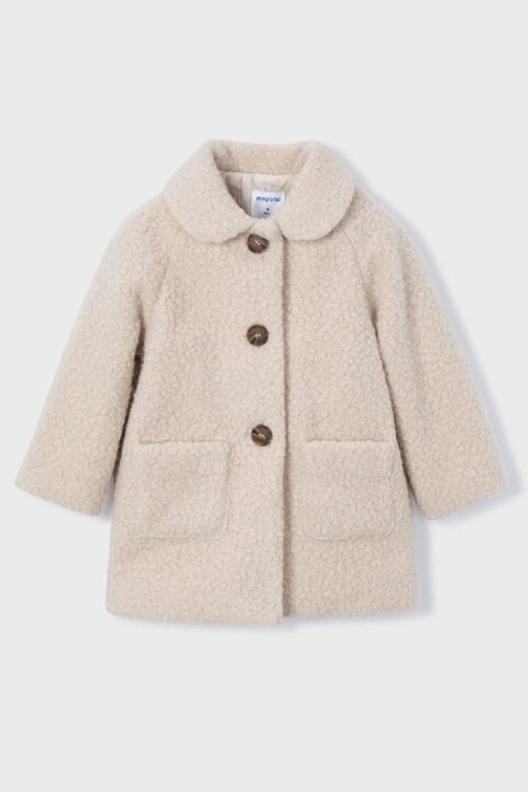 Kız Çocuk Buklet Kaban - Bej 