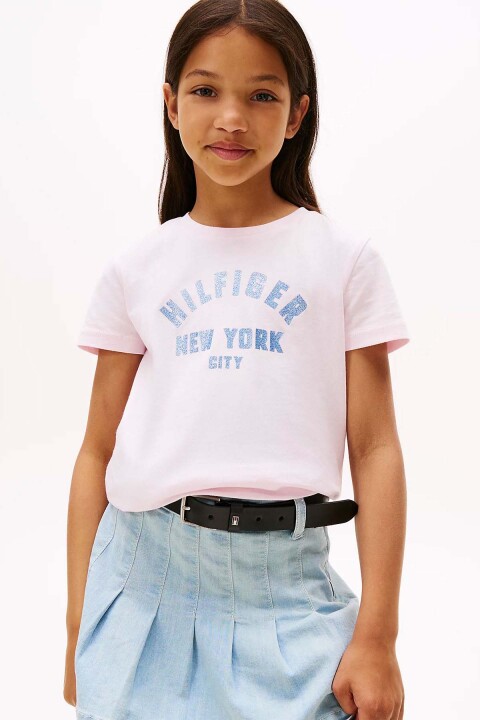 Kız Çocuk Hilfiger Graphic T-Shirt - Pembe 