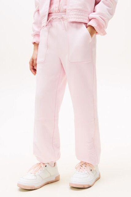 Kız Çocuk Kabartma Baskılı Eşofman Altı - Pembe 