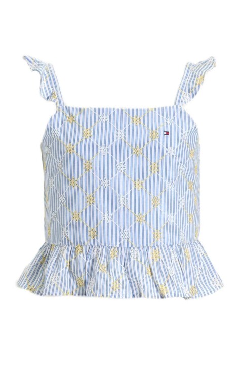 Kız Çocuk Th Broderie Anglaise Gömlek - Mavi 