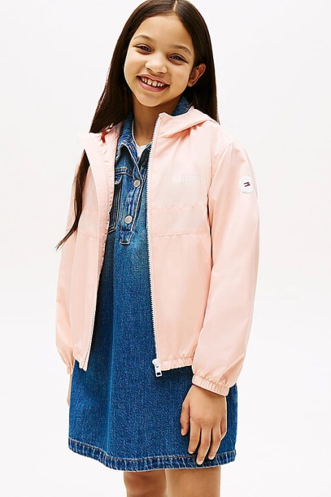 Kız Çocuk Th Kapüşonlu Rüzgarlık - Pembe 