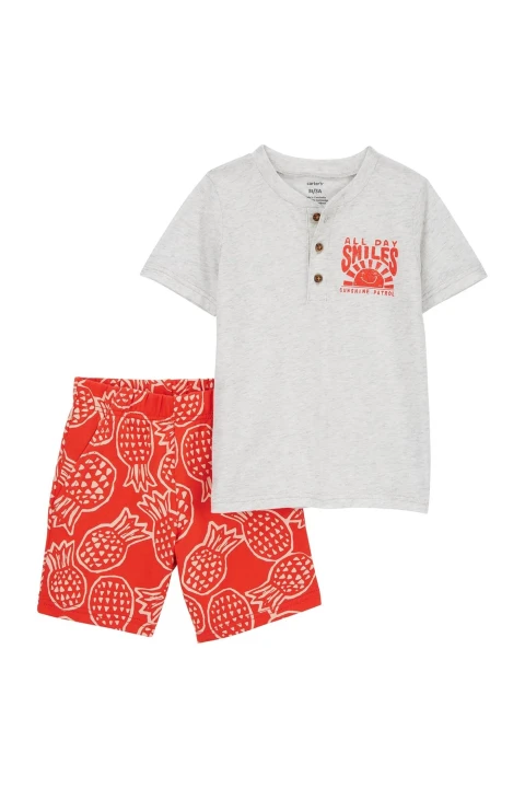 Küçük Erkek Çocuk Şortlu Set 