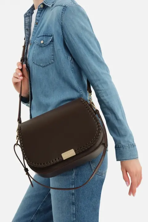 Kadın El Ve Omuz Çantası - Koyu Kahve 