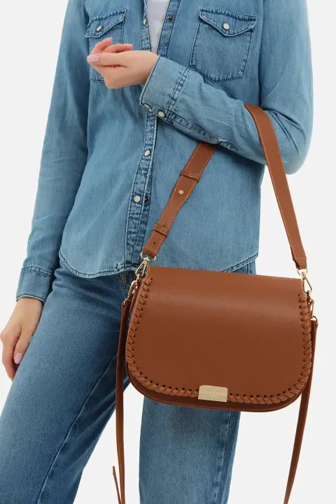 Kadın El Ve Omuz Çantası - Taba 