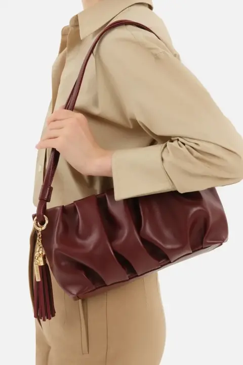 Kadın Omuz Çantası - Bordo 