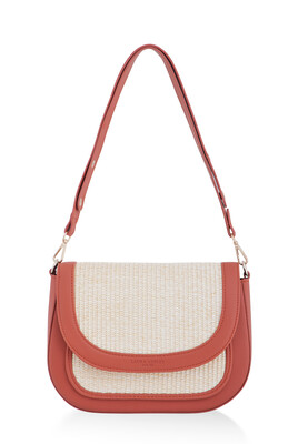 Kadın Omuz Çantası-Lass23000042-Kiremit 