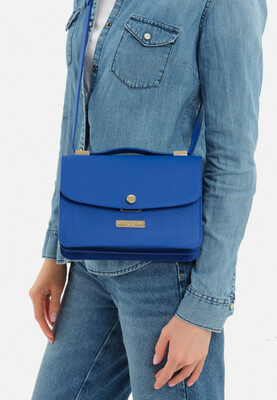 Kadın Omuz Çantası-Saks Mavi 