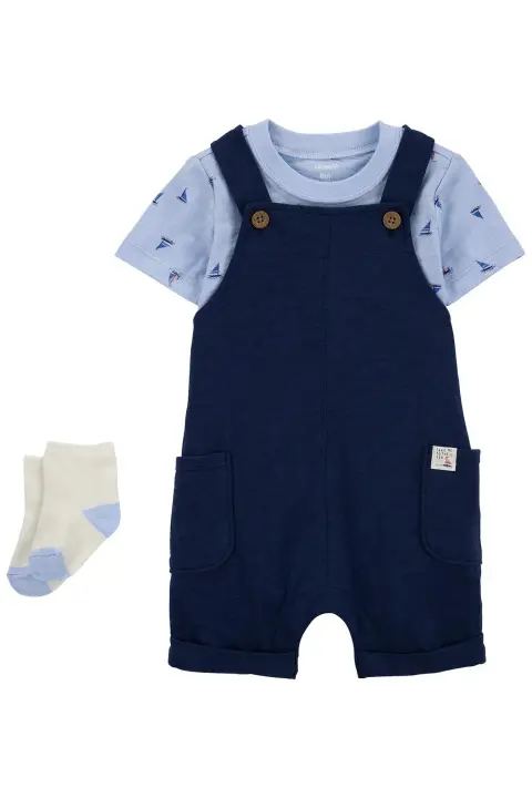 Layette Erkek Bebek Salopet Set 