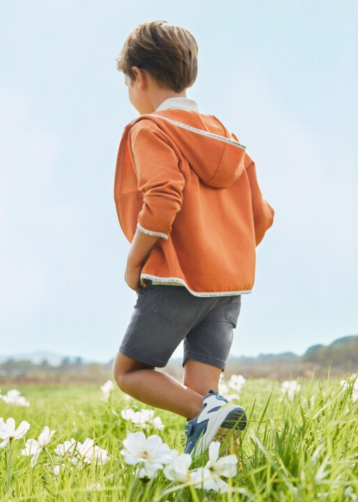 Erkek Çocuk Kot Şort-Gri 