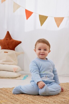 Erkek Bebek Uyku Tulumu-Mavi 