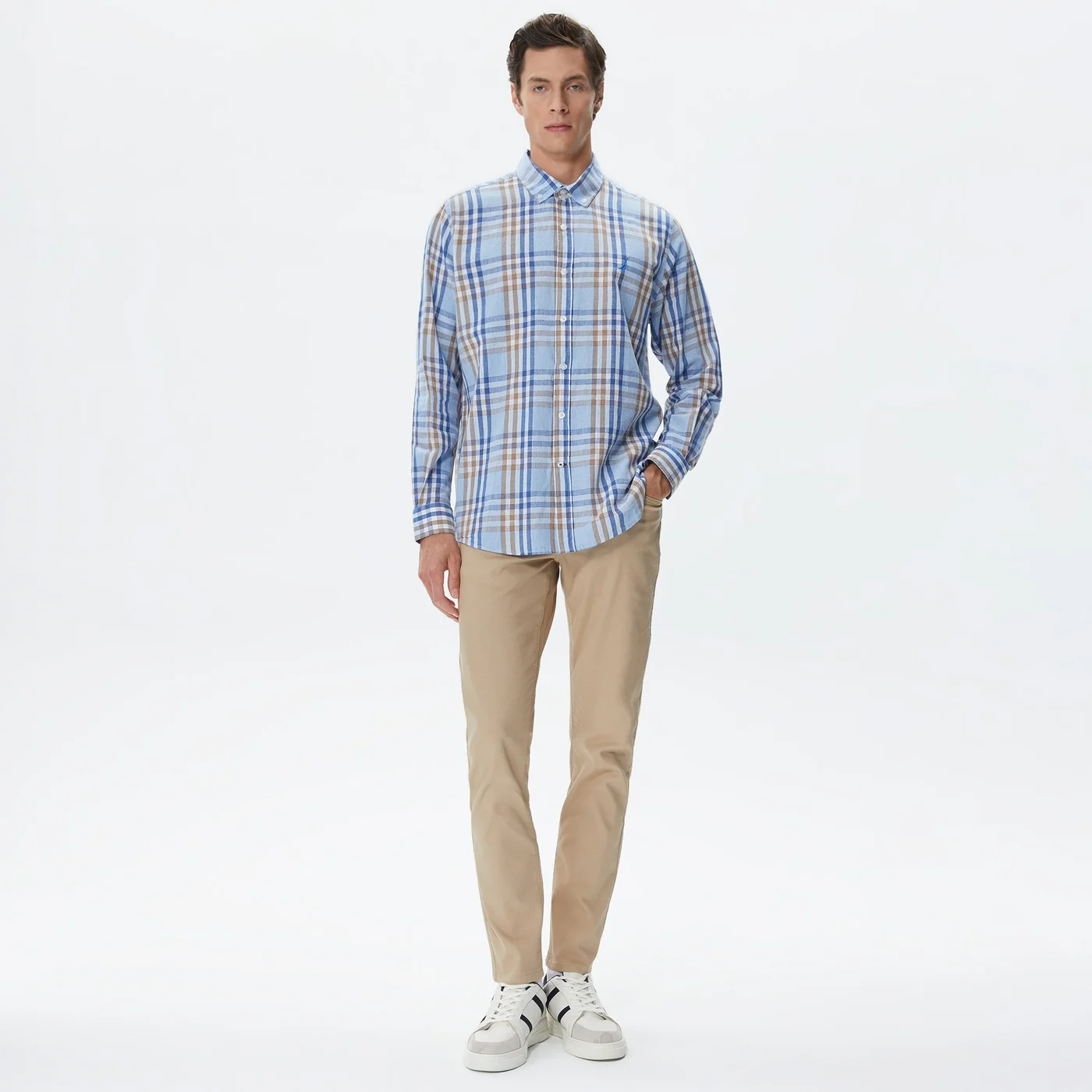 Erkek Slim Fit Pantolon - Bej 