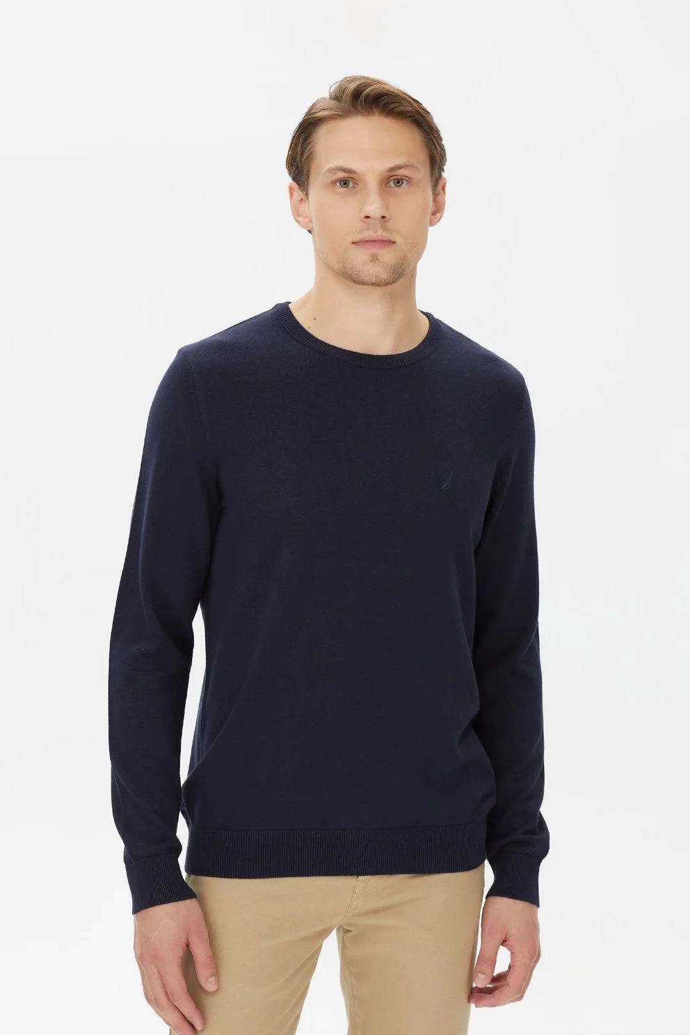 Erkek Standart Fit Uzun Kollu Triko - Lacivert 